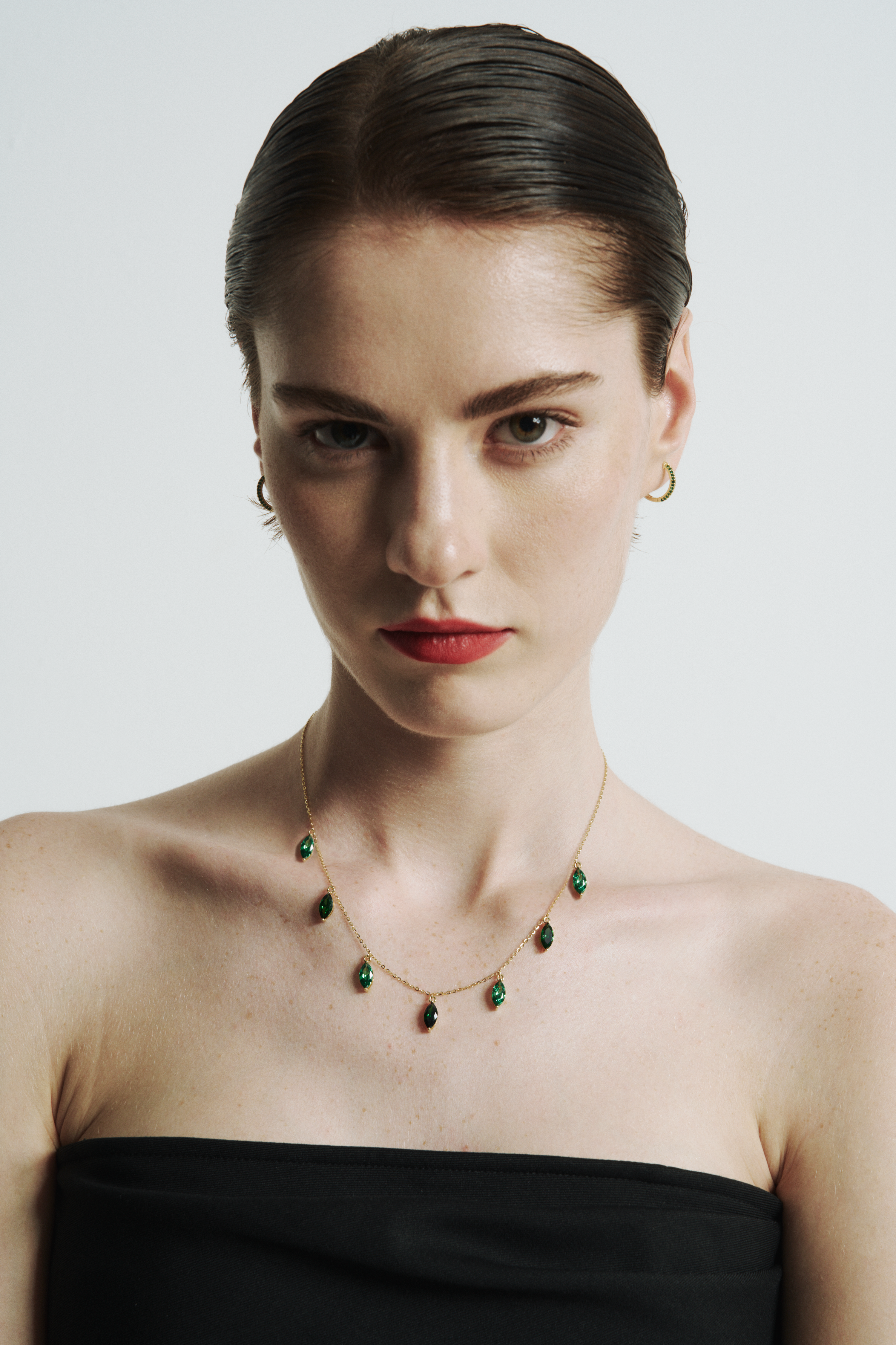 Emerald Vine Station Necklace