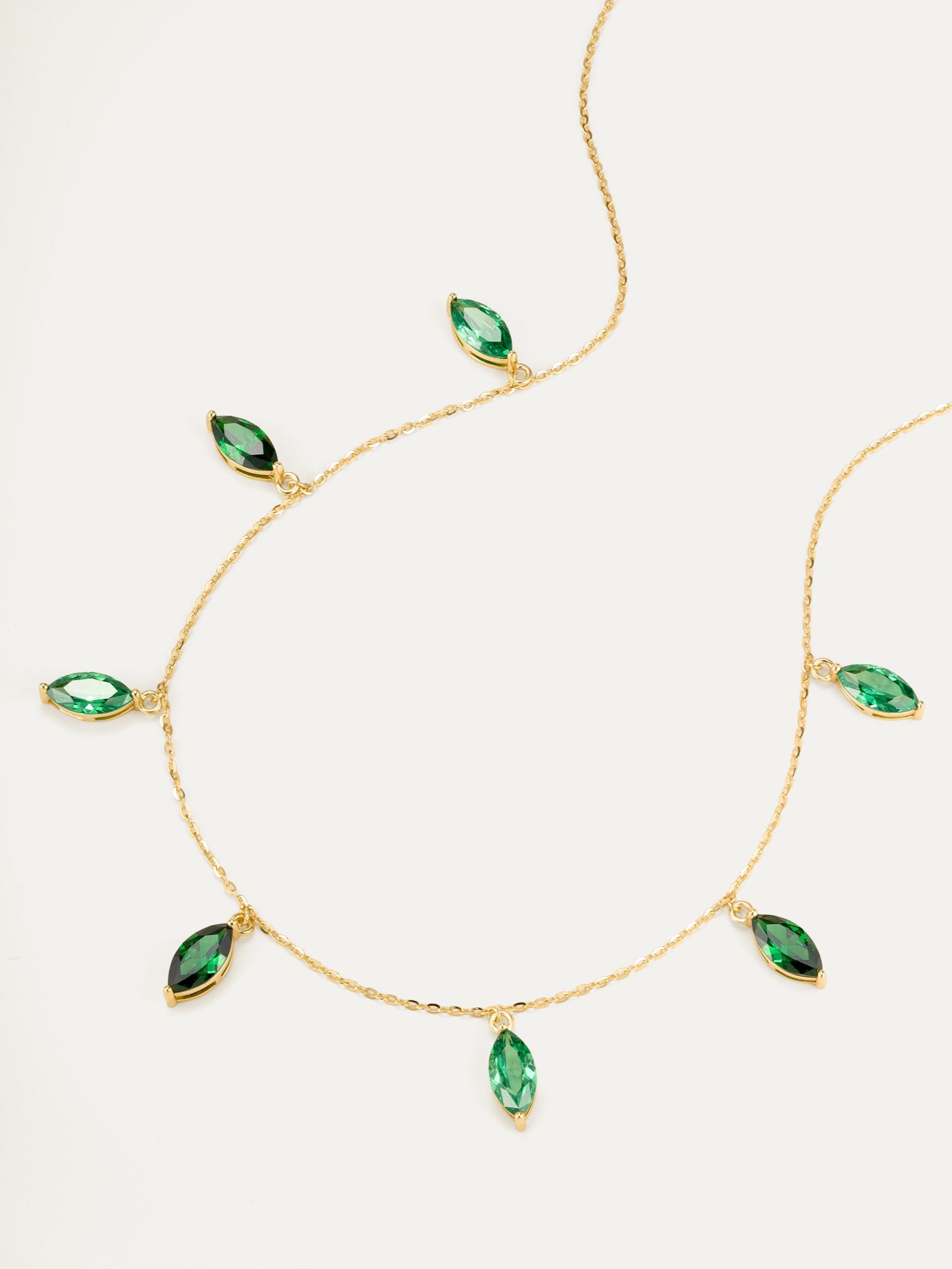 Emerald Vine Station Necklace