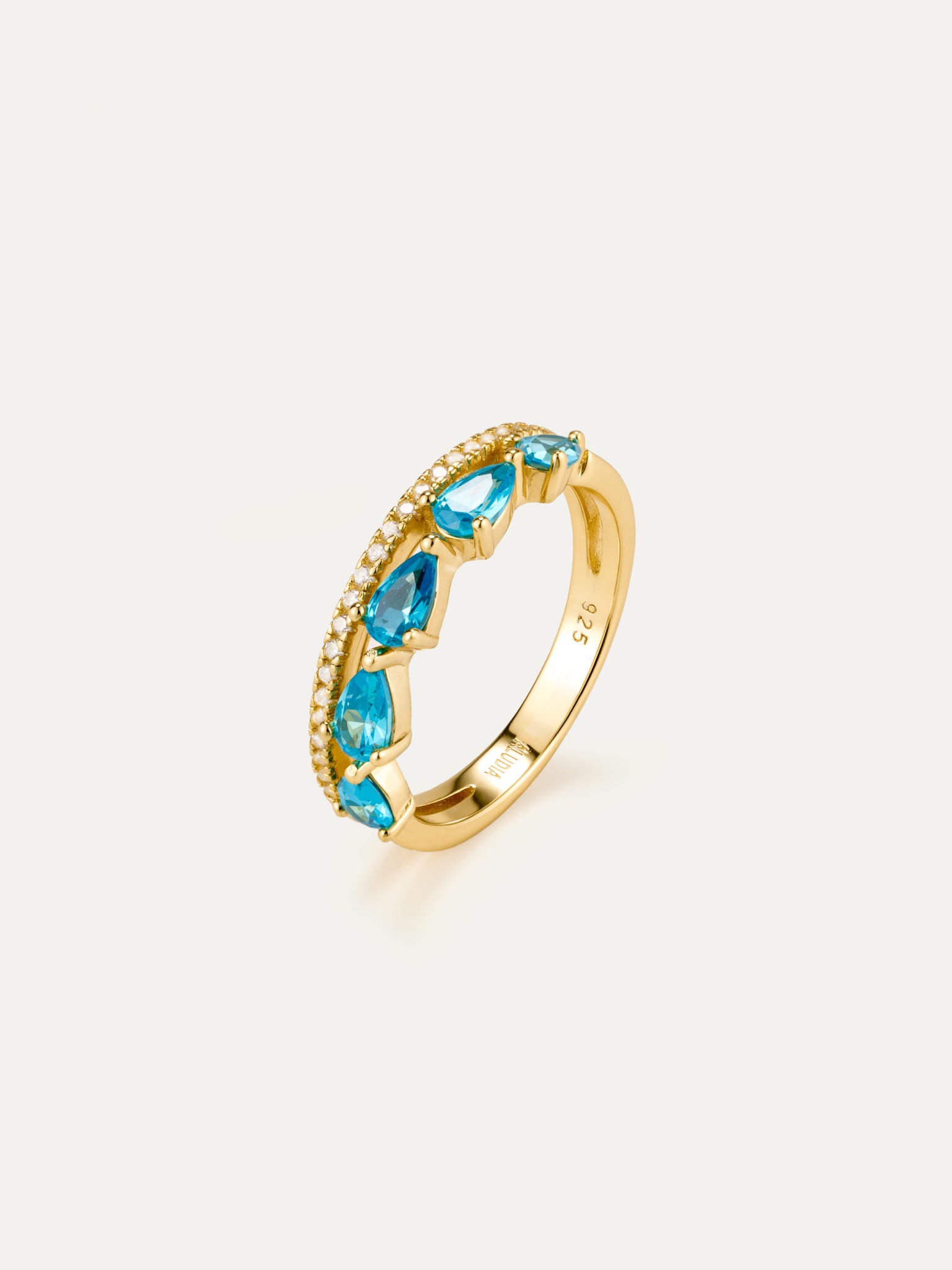 Aqua Gleam Duo Ring