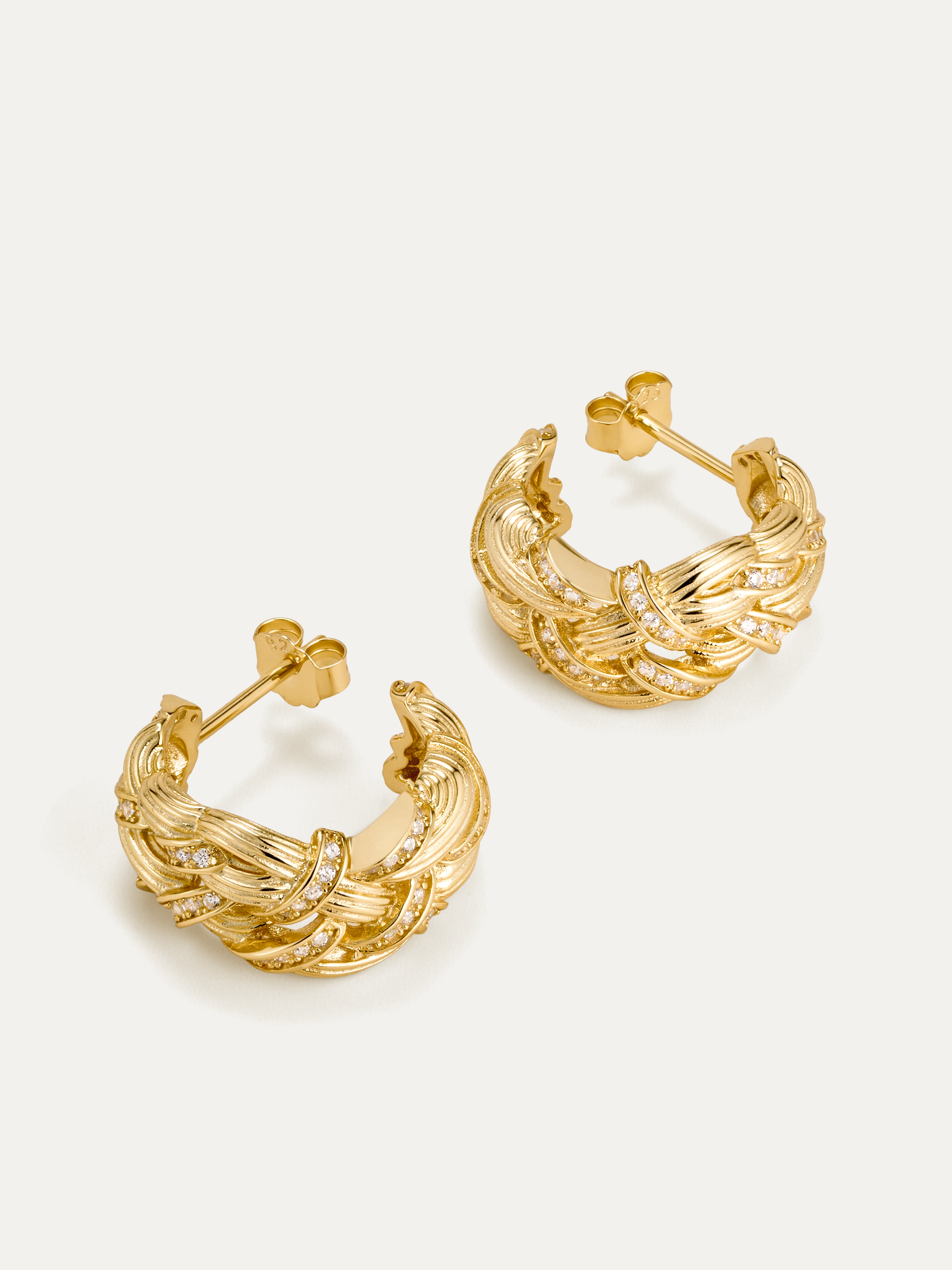 Chunky Braided Hoops