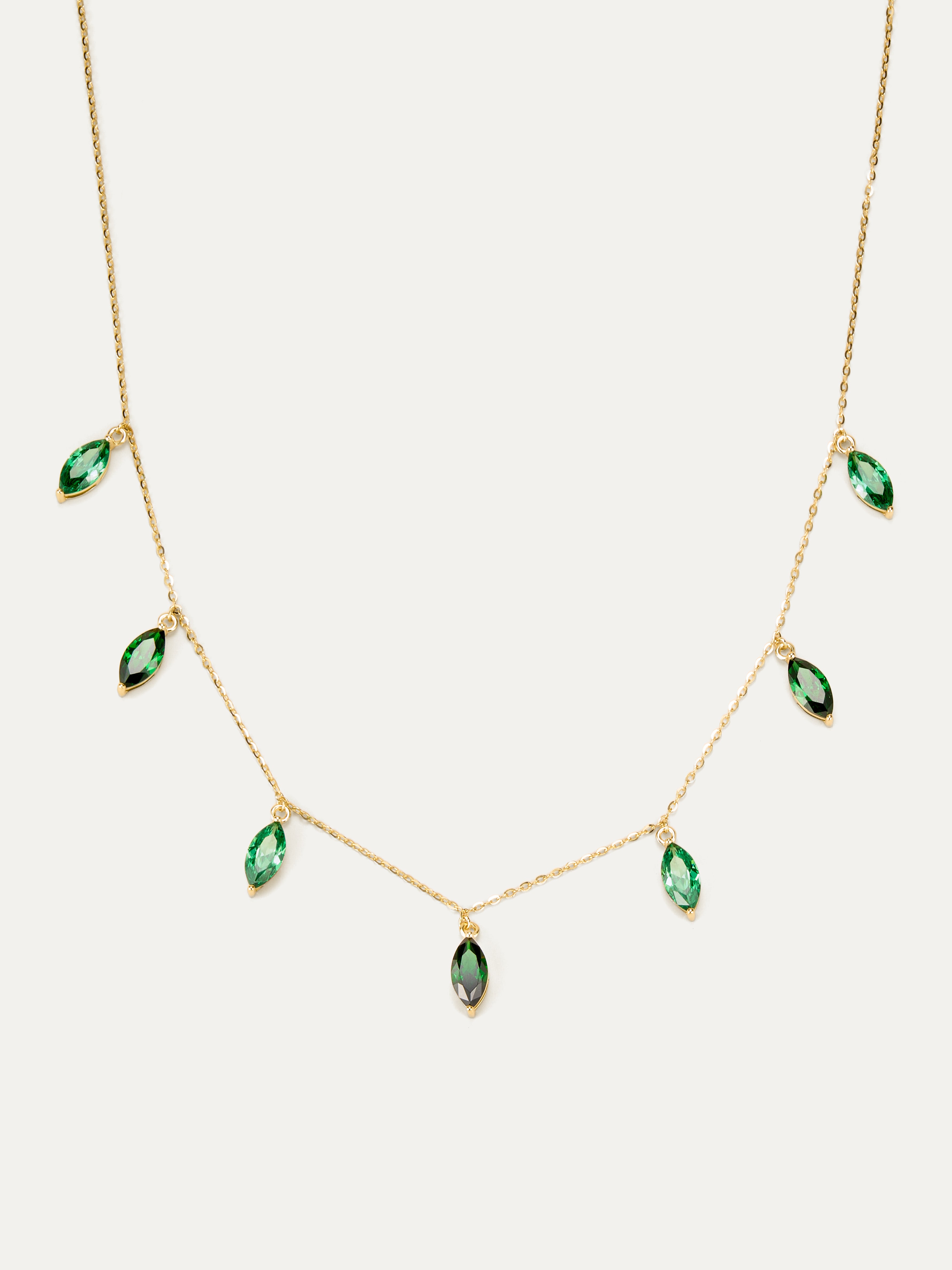 Emerald Vine Station Necklace
